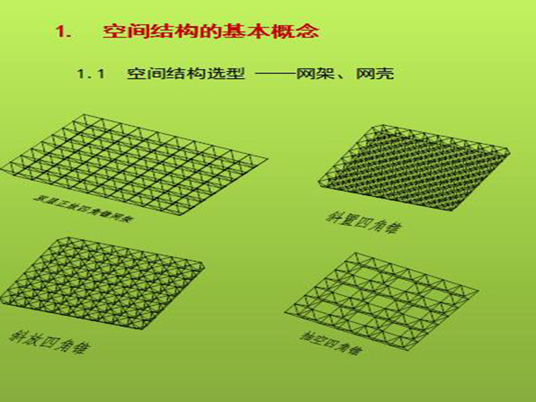 商场空间案例分析ppt资料下载-空间钢结构课程讲义（PPT，共72页）