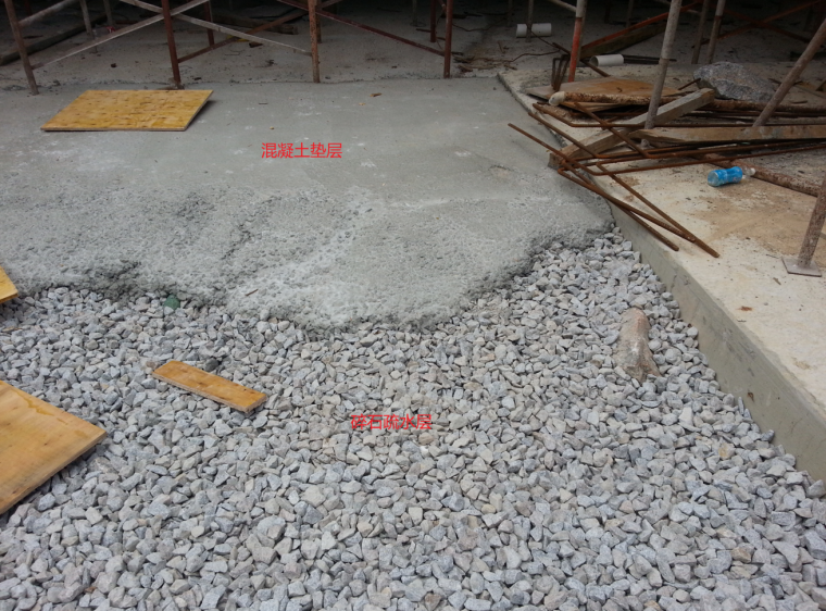 地下室释放水浮力法排水减压设计培训PPT-31混凝土垫层