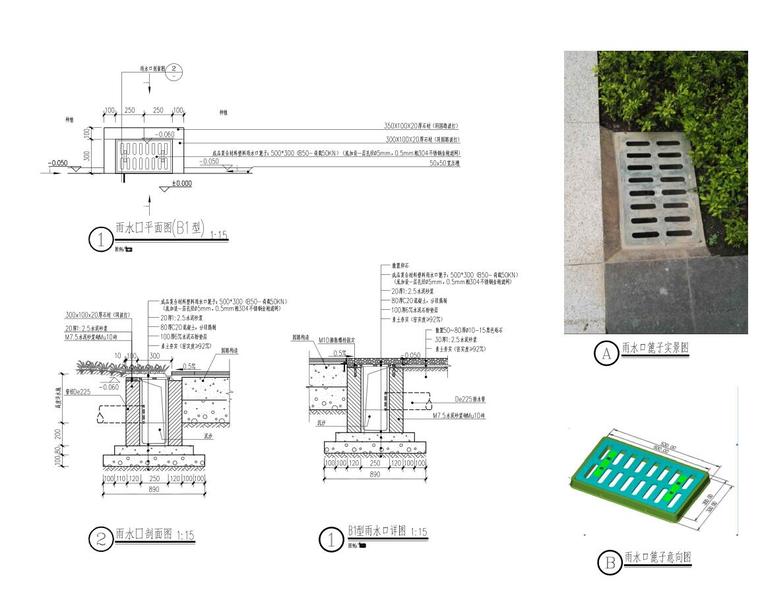 雨水口详图(b1型)