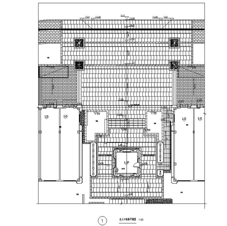 [广东]沙朗非示范区景观施工图 园建 -次入口前场详图二