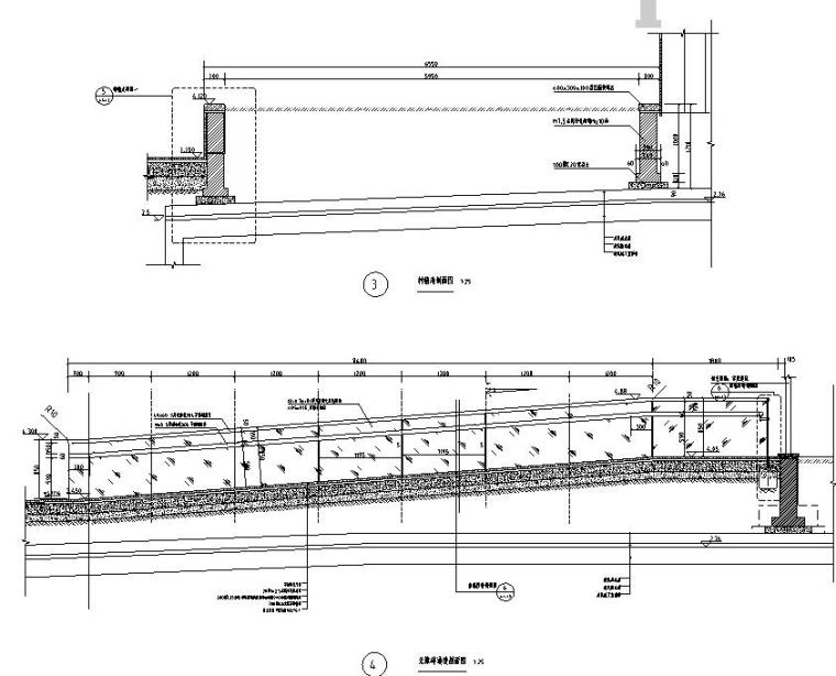 [广东]沙朗非示范区景观施工图 园建 -次入口后场详图一