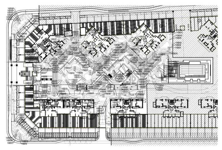 [广东]中山沙朗示范区景观绿化施工图-微地形图