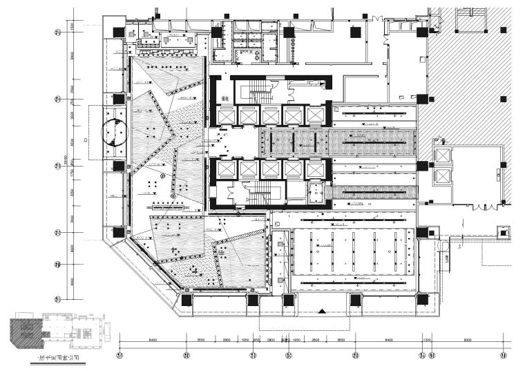 [四川]成都维尔酒店设计方案施工图+效果图-一层天花图