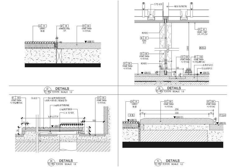 [广东]希尔顿商务酒店设计施工图+效果图-行政套房节点大样详图3