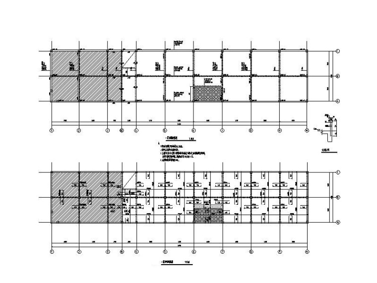 配套用房施工图cad资料下载-3层框架结构产业园设备用房结构施工图