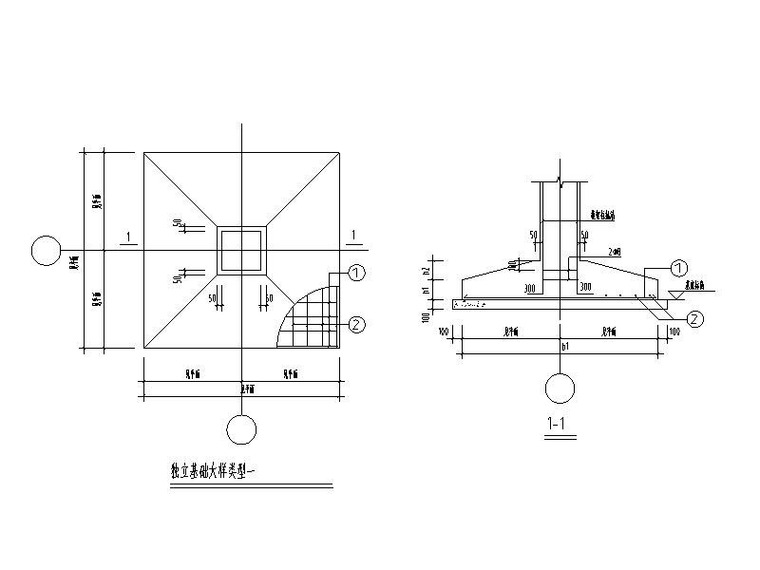 独立基础大样类型