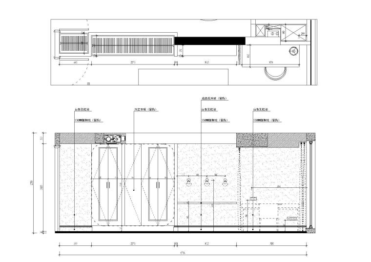 现代轻奢风格样板间室内装修施工图+效果图-现代轻奢风格样板间室内装修施工图主卧衣柜立面图