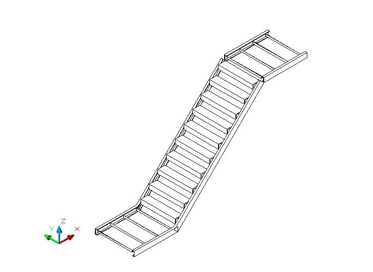 [分享]带平台单跑钢结构楼梯资料下载