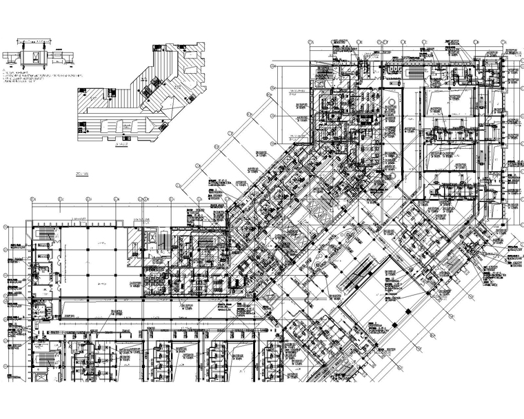 万州妇幼保健院通风空调工程施工图-四层空调风管平面图