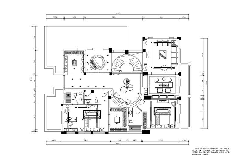 温哥华森林_别墅样板间_装修设计施工图_别墅效果图_北京墨谷空间装饰设计规划公司