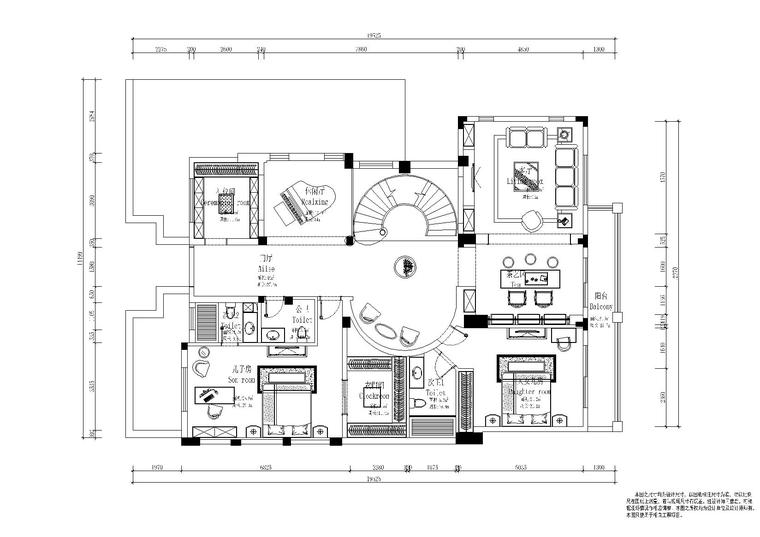 温哥华森林_别墅样板间_装修设计施工图_别墅效果图_北京墨谷空间装饰设计规划公司