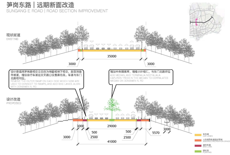 [广东]三横四纵道路沿线视觉一体化景观方案-远期断面改造