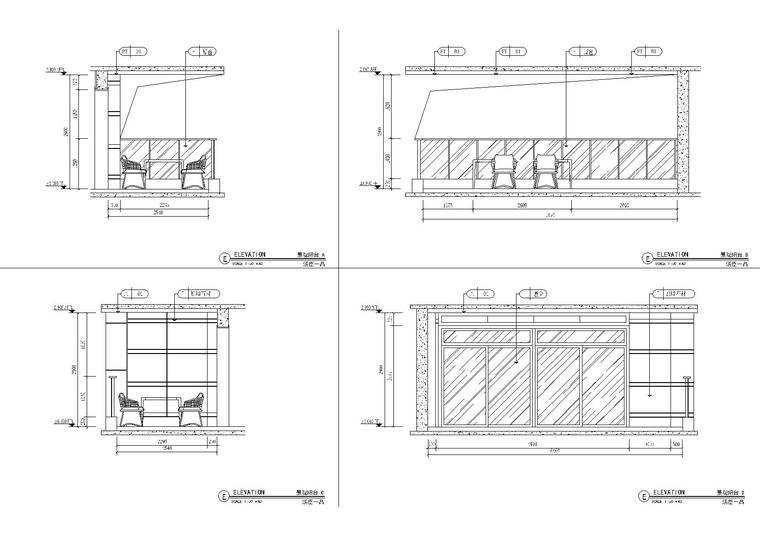 上海汤臣一品景观阳台立面图