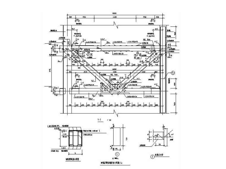圆管钢桁架资料下载-钢桁架节点详图CAD