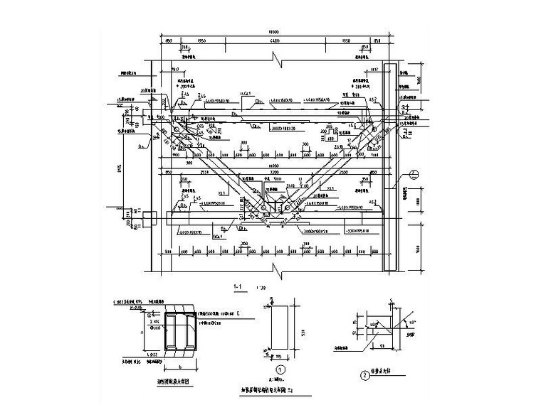 钢梁cad节点详图资料下载-钢桁架节点详图CAD