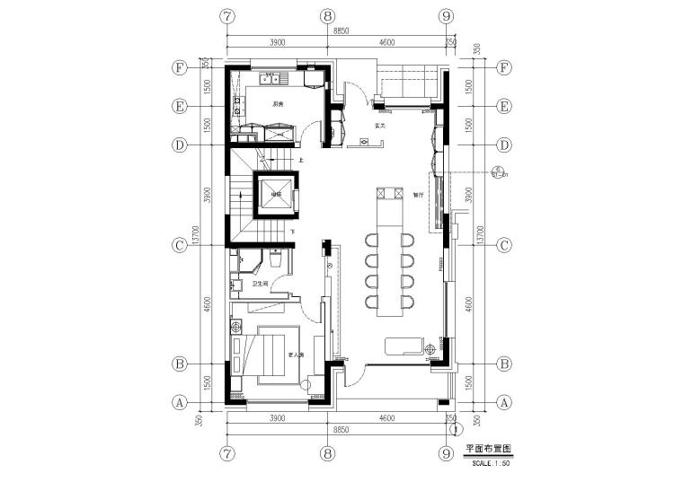 别墅施工图一层资料下载-[北京]-亿城燕西华府四层联排别墅施工图