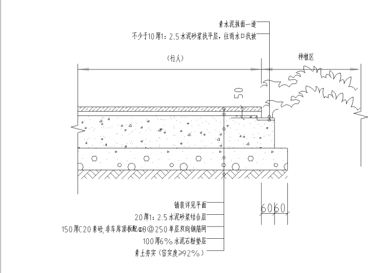 园建定点测量资料下载-园建标准构造图集|人行园路平台构造详图