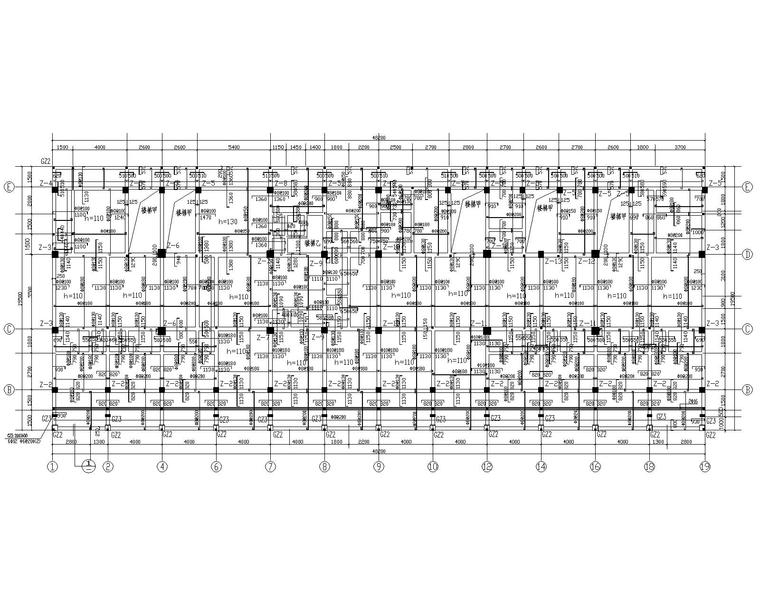 混凝土结构基础资料下载-某四层办公综合楼混凝土结构施工图（CAD）