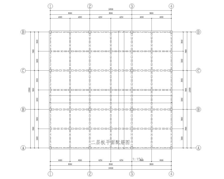 12层cad图资料下载-某二层商铺混凝土结构施工图（CAD）