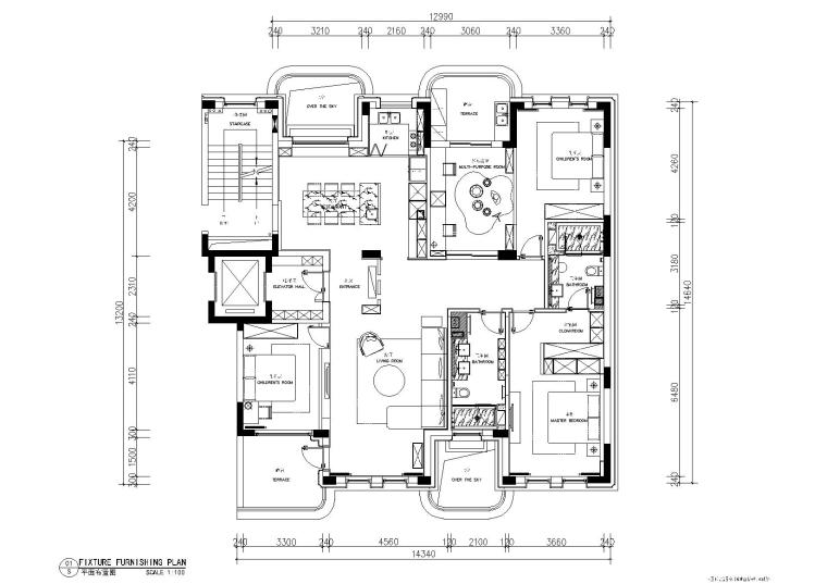室内设计实景图3d模型资料下载-极简对白三居室住宅室内施工图+实景+3D模型