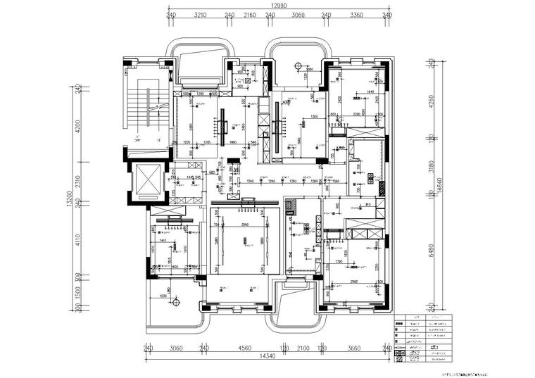 极简对白三居室住宅室内施工图+实景+3D模型-极简对白灯具尺寸放样图