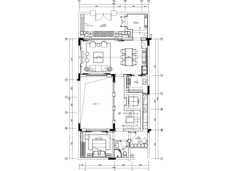 cad别墅家具模型资料下载-桂林漓江庭院别墅装修全套CAD施工图