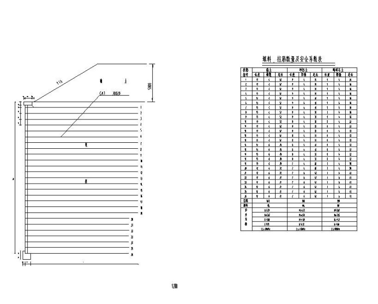 加筋挡土墙工程图集CAD-H=13mB1型横断面图