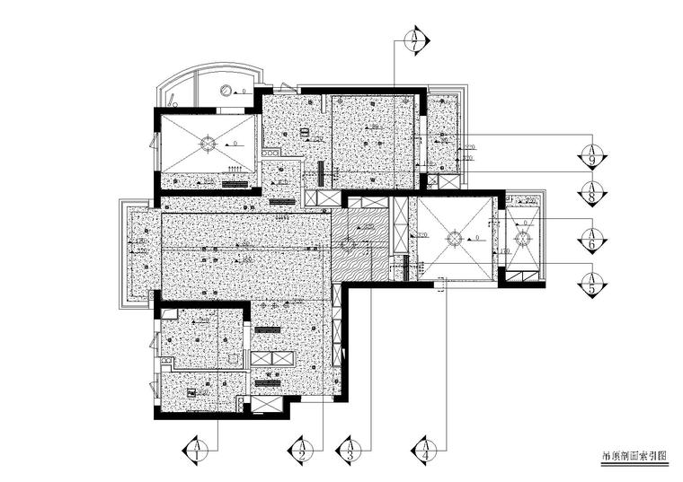 平面万和国际吊顶剖面索引图