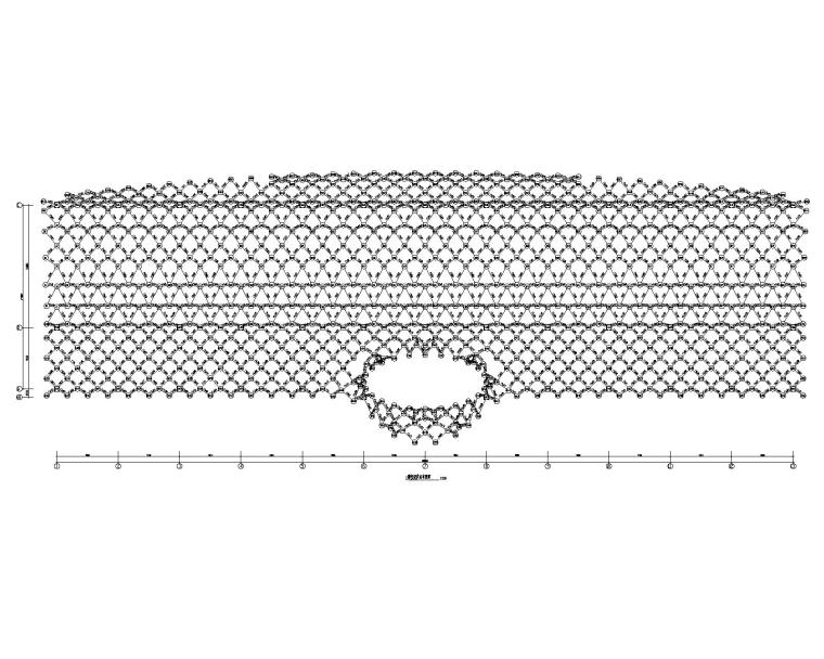 某汽车城展厅网架结构施工图（CAD）-腹杆及节点布置图