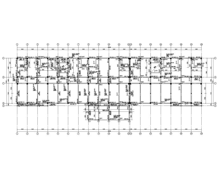 多层综合楼施工cad资料下载-某混凝土框架综合楼结构施工图（CAD）