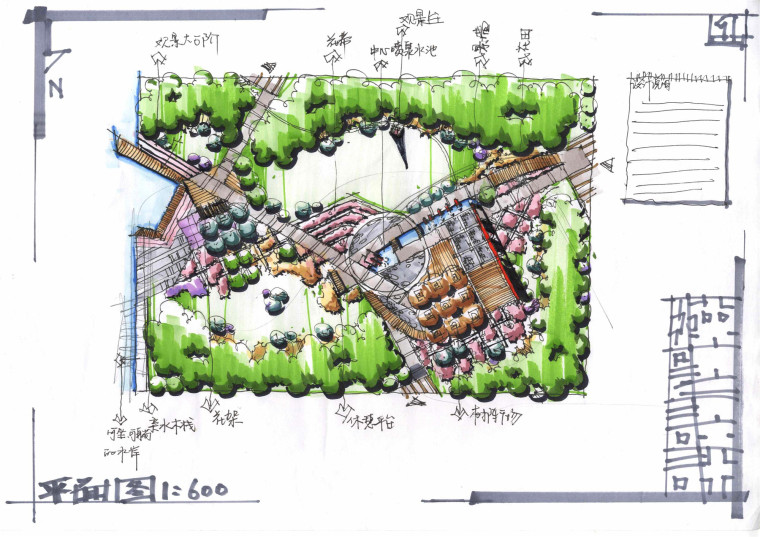 景观高清素材资料下载-景观手绘快题作品高清大图