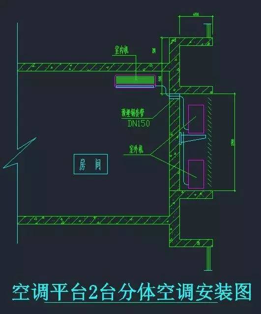 暖通空调施工节点大样图_附20套空调大样图_37