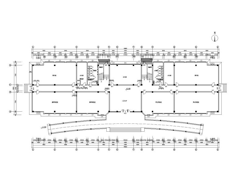 图书馆结构cad资料下载-四层中学图书馆混凝土结构施工图（CAD）