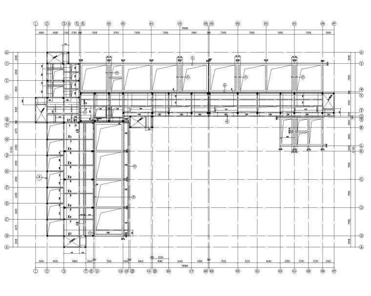 车间混凝土施工图资料下载-某废水处理车间混凝土结构施工图（CAD）