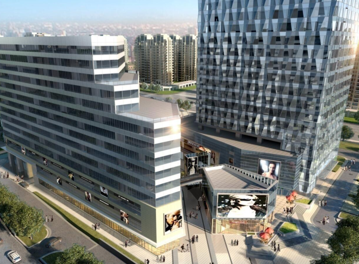 超高层建筑综合体模型资料下载-镇江某超高层商办综合体建筑模型设计