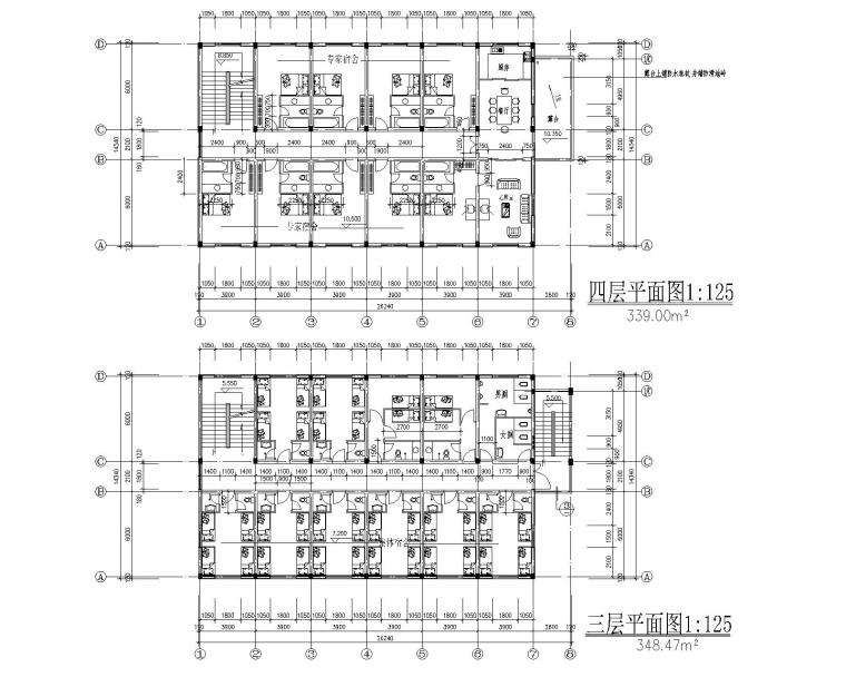 12层宿舍cad资料下载-四层混凝土综合楼结构施工图（CAD）