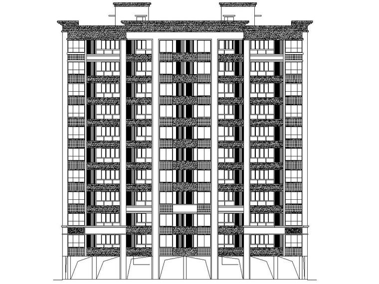 [浙江]现代风格住宅建筑施工图（2栋）-01 立面图