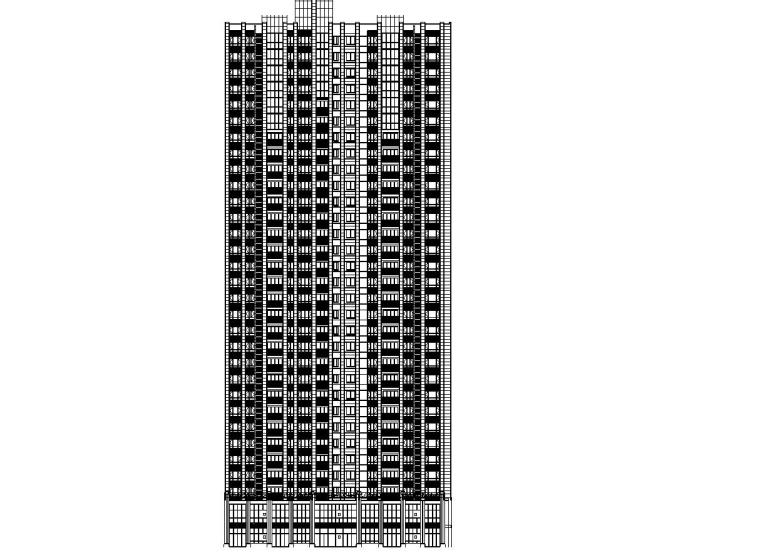 多栋住宅建筑施工图资料下载-广菲克住宅小区建筑施工图（1栋）