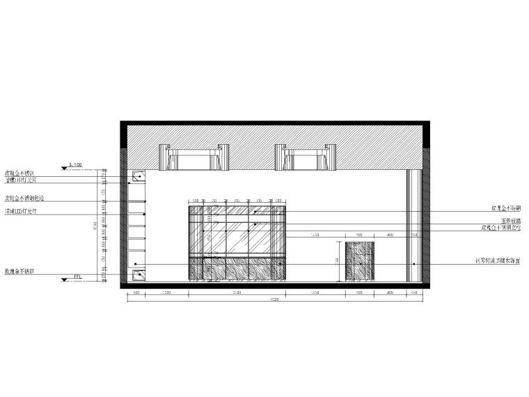 某高端定制西装店精细SU模型+全套施工图-店面立面图2