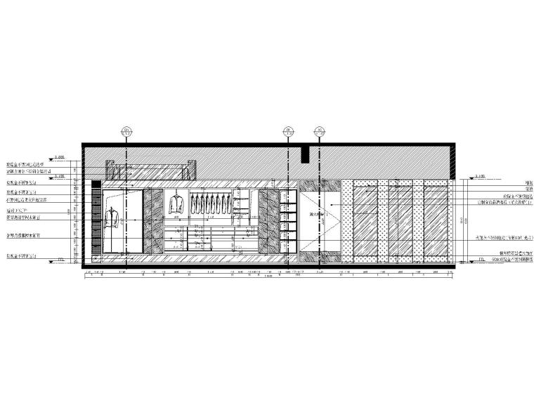 某高端定制西装店精细SU模型+全套施工图-店面立面图