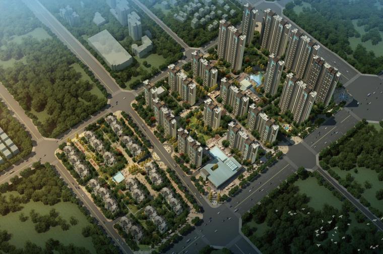 新中式家居风格的住宅资料下载-[广东]新中式风格住宅建筑模型设计