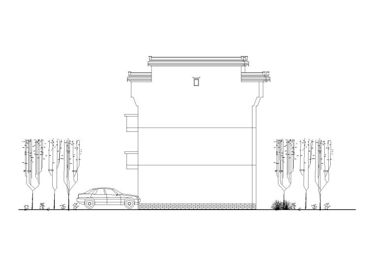 别墅庭院设计cad图纸资料下载-徽派风格别墅方案设计图纸_CAD