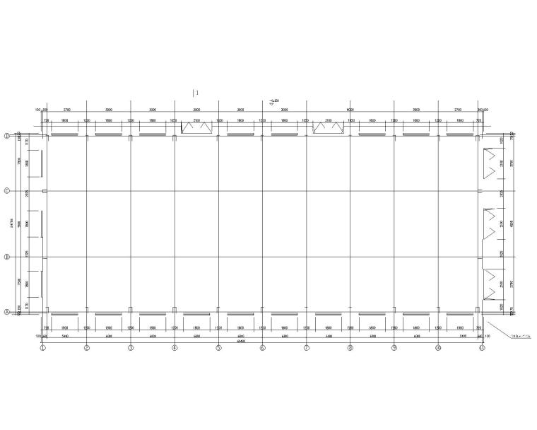 24米跨屋架施工图资料下载-24米跨钢屋架厂房结构施工图（CAD）