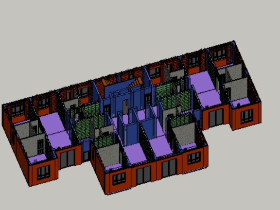 基于BIM的PC建筑施工安全管理研究-楼标准层 BIM 模型