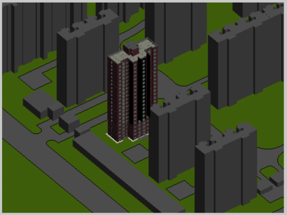 基于BIM的PC建筑施工安全管理研究-楼整体 BIM 模型