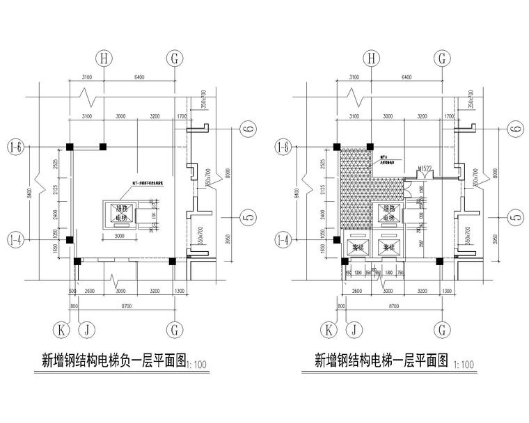 电梯井施工电梯资料下载-某钢结构电梯井道结构施工图（CAD）