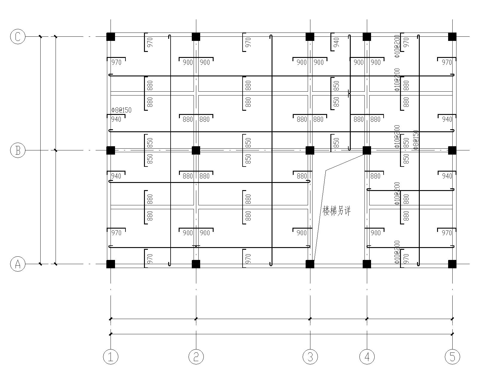 某餐厅混凝土结构彩钢板屋面施工图(cad)