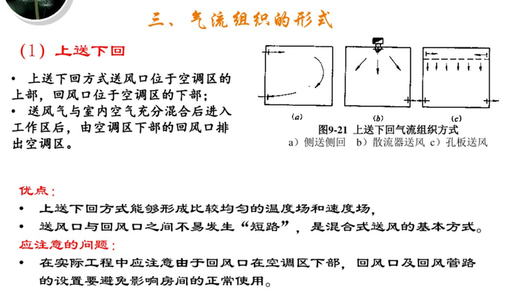 空调风系统及气流组织