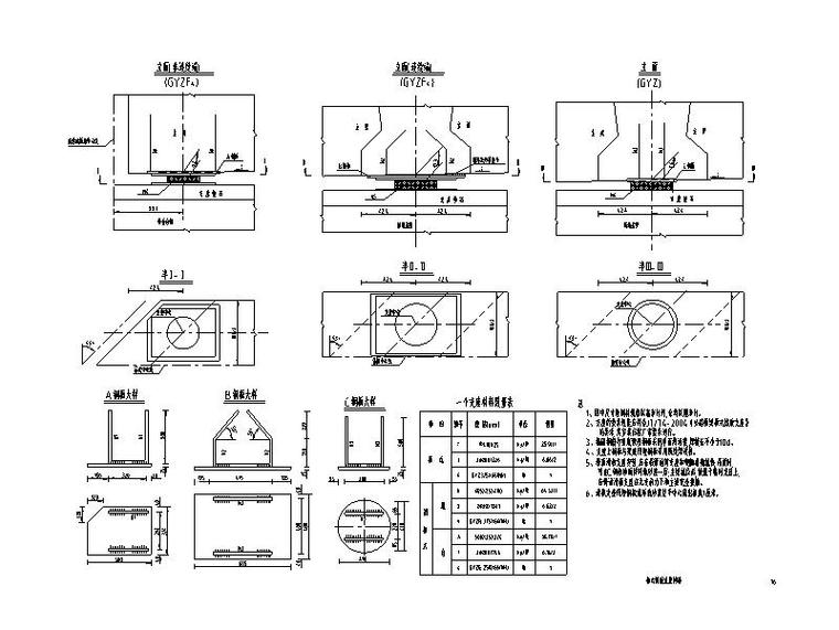 支座上钢板预埋资料下载-板式橡胶支座构造详图CAD