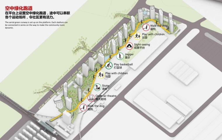 [湖北]现代风高层豪宅建筑方案文本-空中绿化跑道